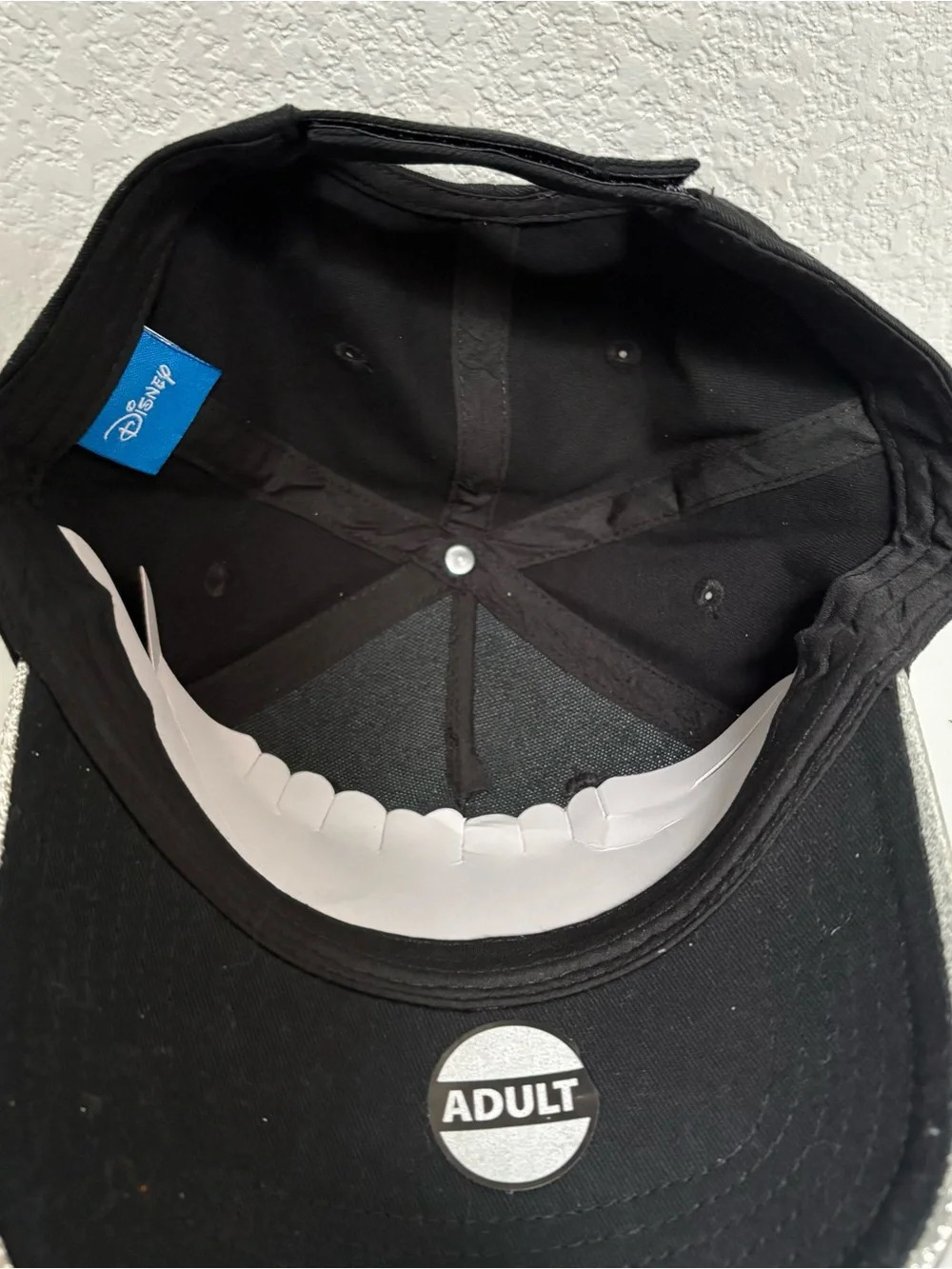 Disney Black Cap with Silver Glitter Mouse Emblem